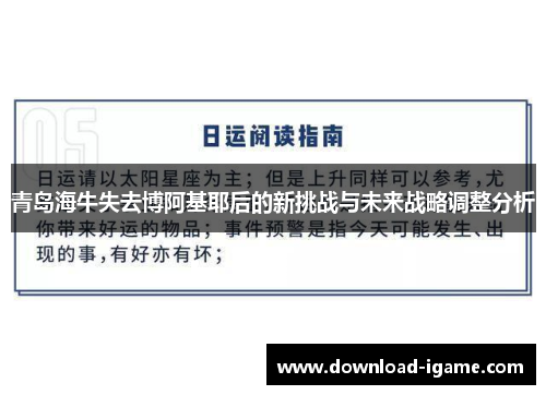 青岛海牛失去博阿基耶后的新挑战与未来战略调整分析 青岛海牛失去博阿基耶后的新挑战与未来战略调整分析